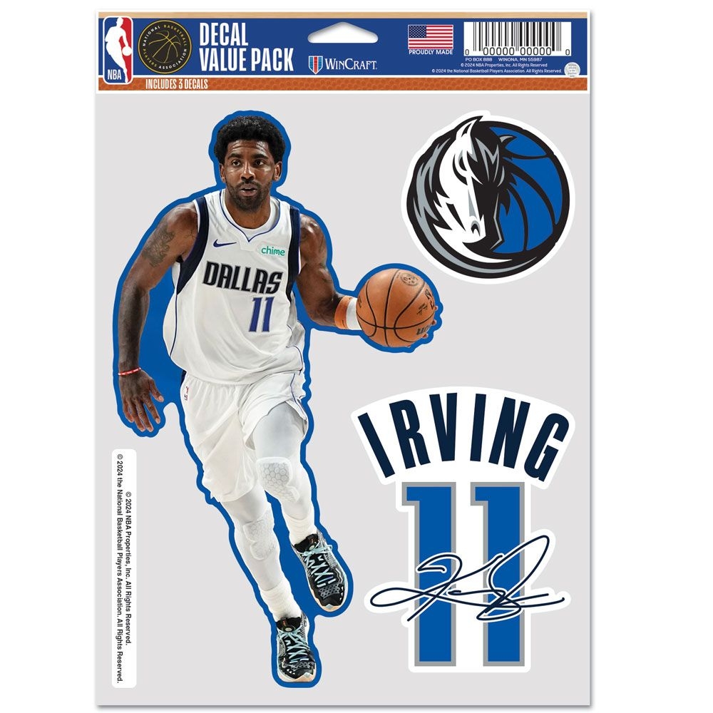 Kyrie Irving #11 Dallas Mavericks Player NBA Decals Set (3 Pcs.)