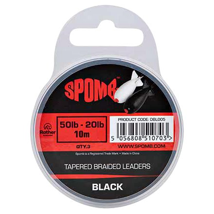 Spomb Tapered Braided Leaders (black)