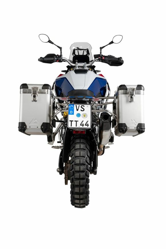 Touratech ZEGA Pro 31/38 suitcase - Black support included - Gray anodizedBMW 900 F 900 GS - 2024 - 2026Ref: Trt00988A / 01-083-5781-0