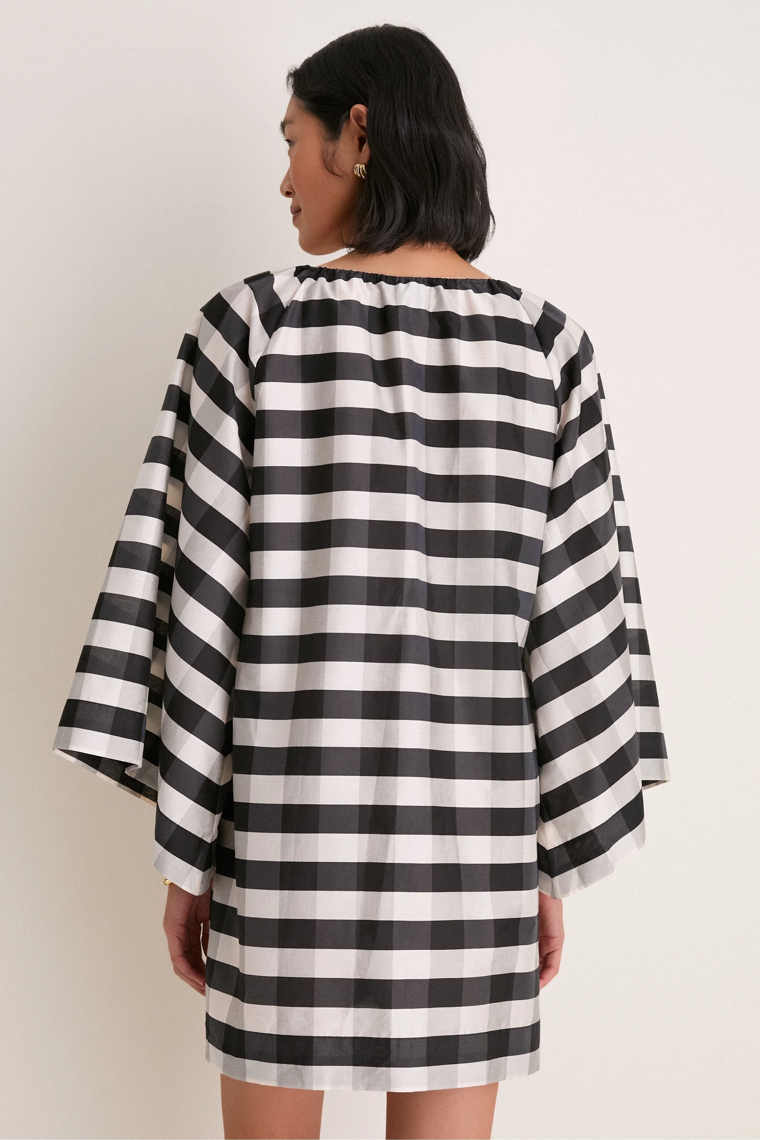 Midnight Check Claudine Mini Dress