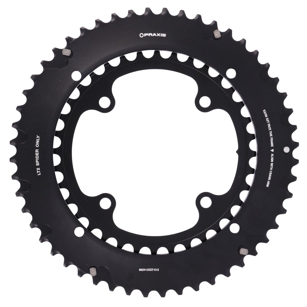 Praxis Works Chainring-Set X-Rings LT2 - Road | 10/11/12-speed - 52/36 Sprockets