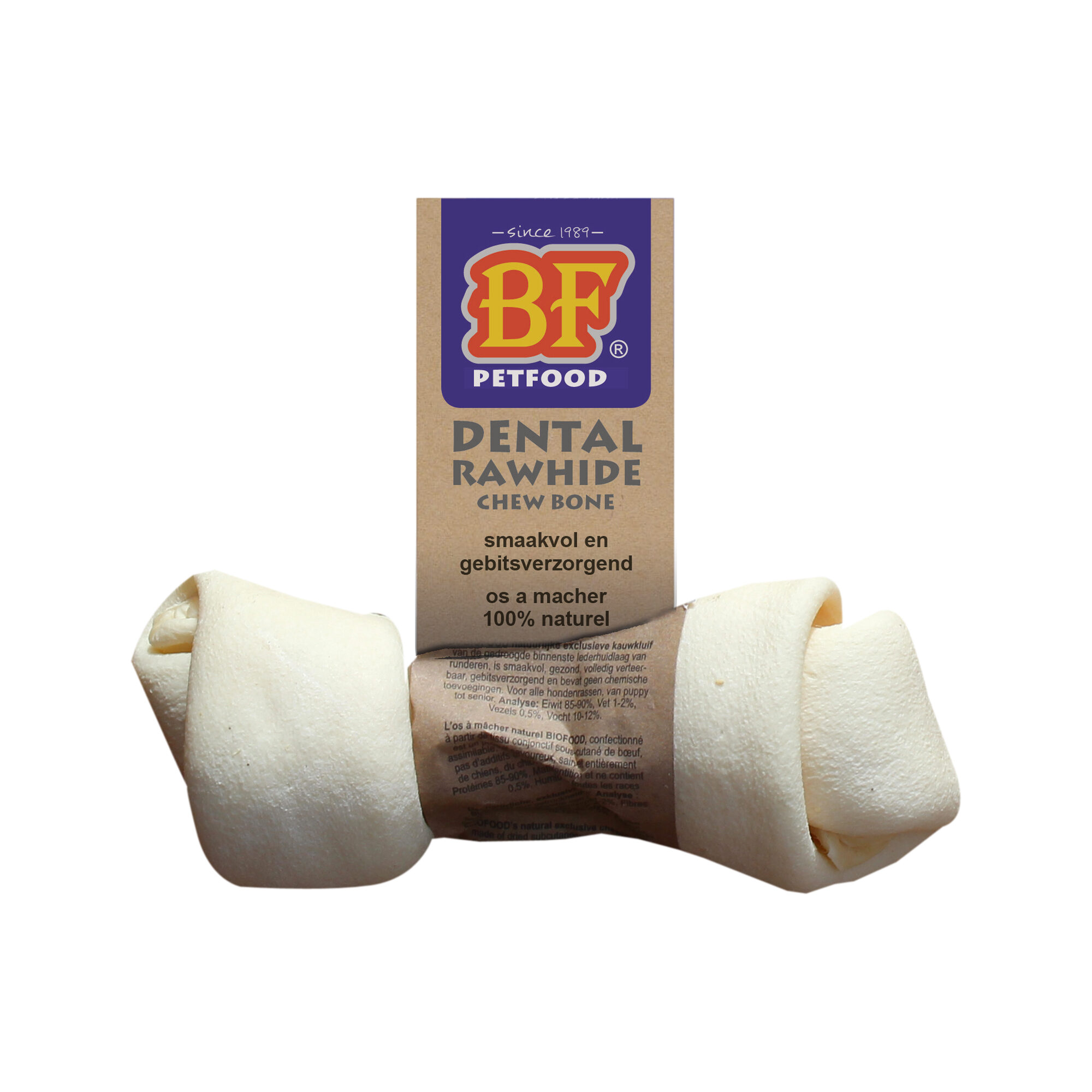 Biofood Chew Bone Rawhide Dental - Roll - Large - 3 x 1 Piece