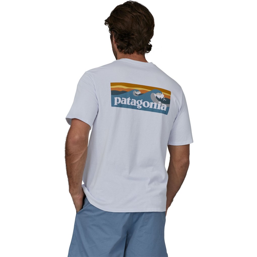 Patagonia Boardshort Logo Pocket Responsibili-Tee Men - White