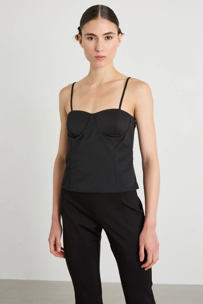 Bustier top - BLACK