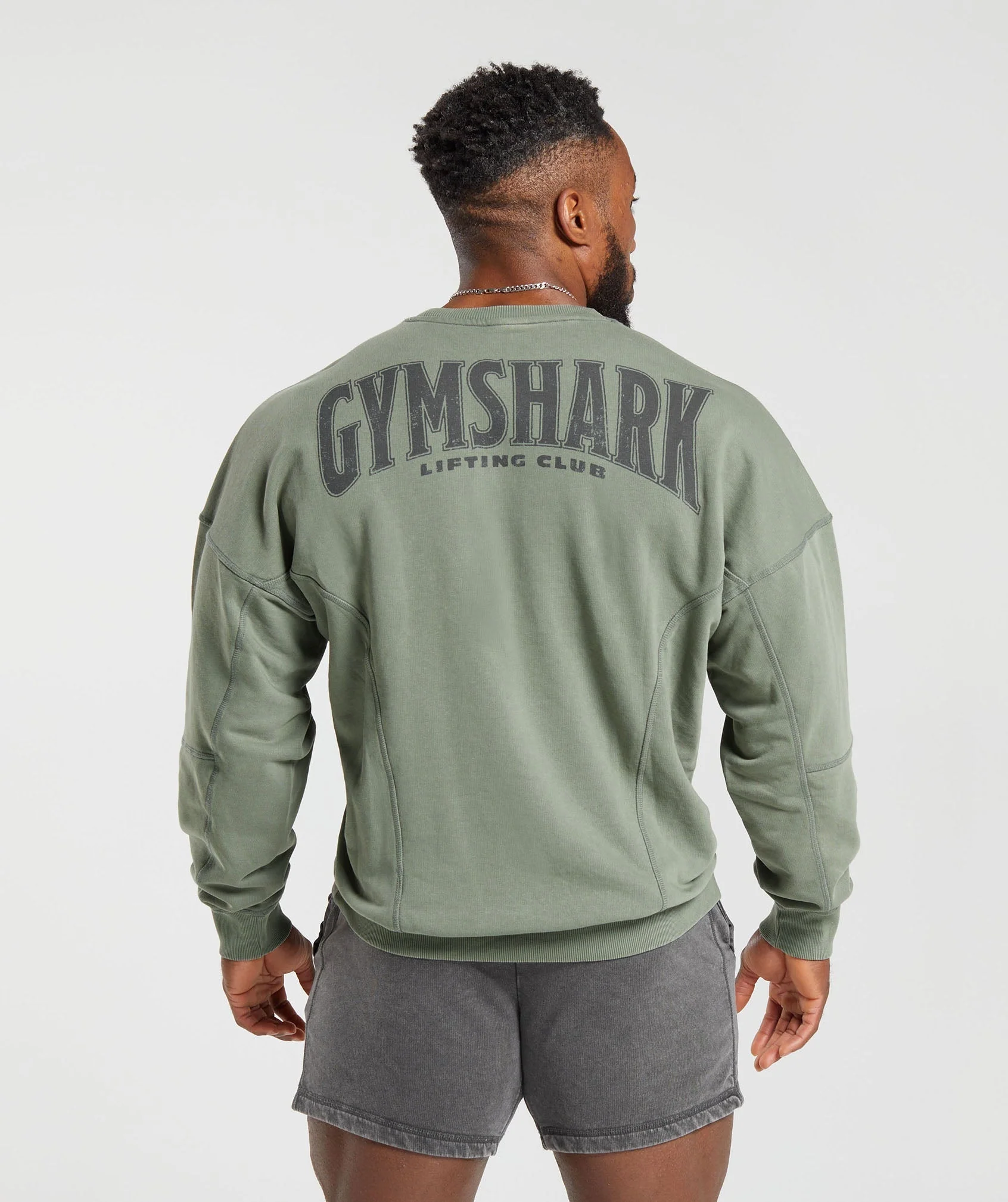 Heritage Washed Crew Dusk Green