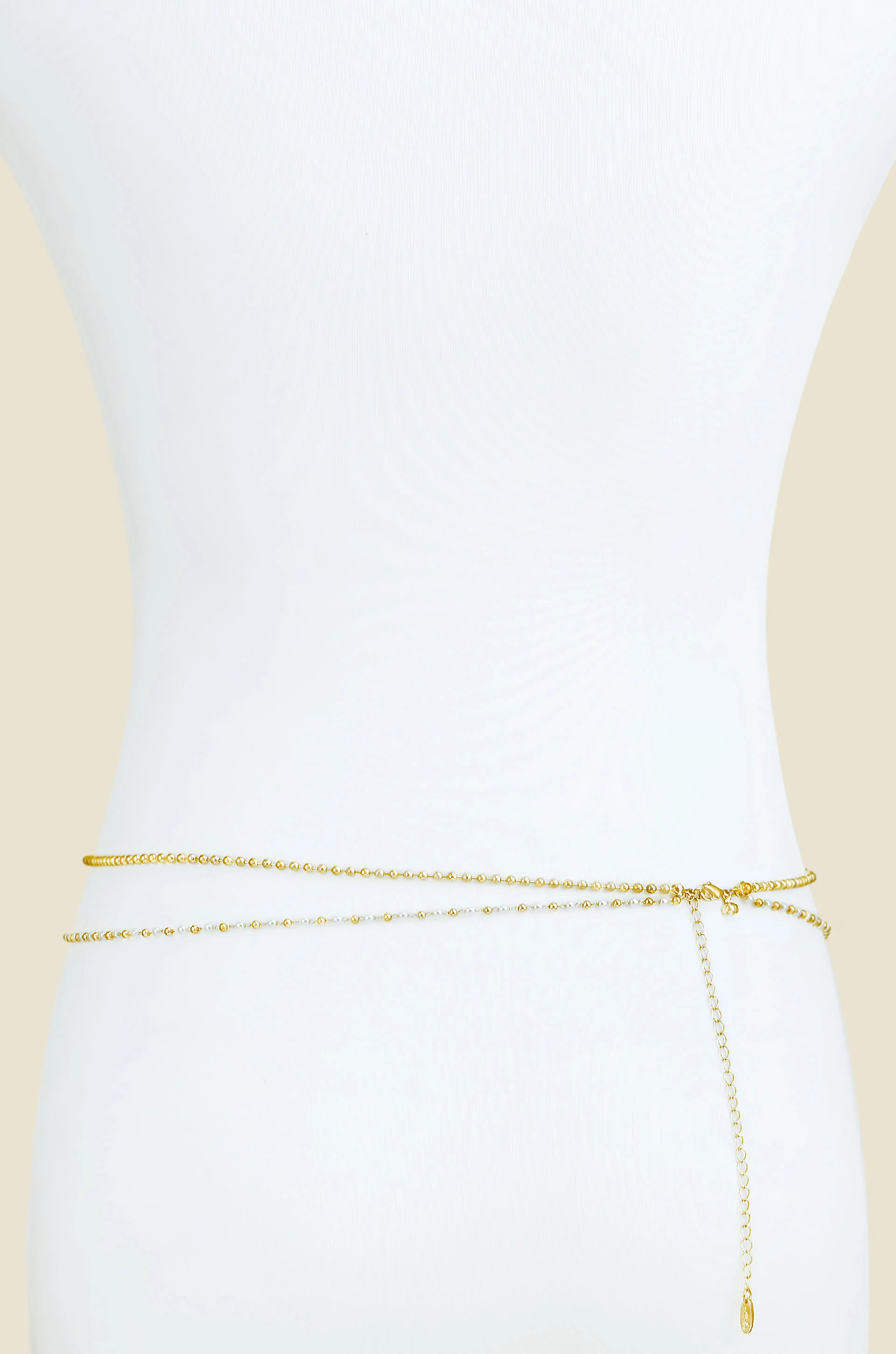 Pearl Strand Gold Body Chain