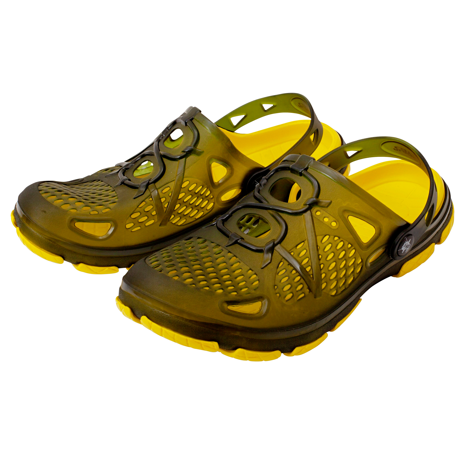 Black Cat Cat Clogs Unisex (Black\/Yellow)