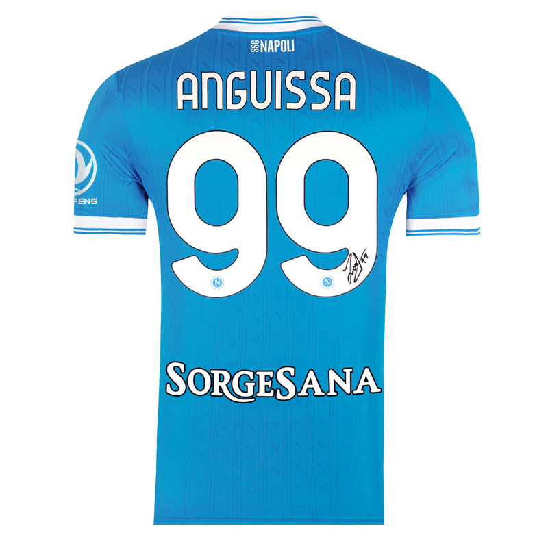 SSC Napoli Match Jersey Home 2025/2026 Signed by Anguissa in Premium Box
