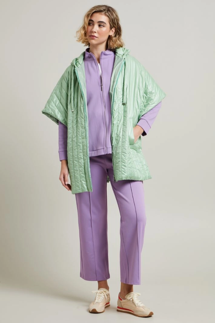 Quilted padded cape - MINT GREEN