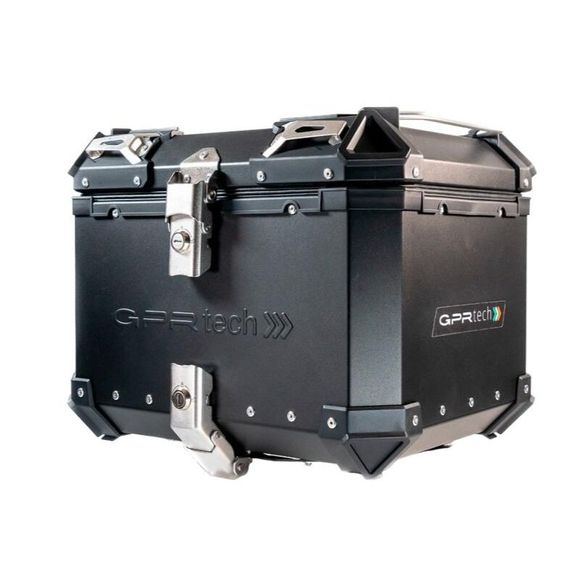GPR Tech ALPI-TECH Alu Top Case - 45 Liters + Universal Mounting Plate - BlackRef: GTE0053