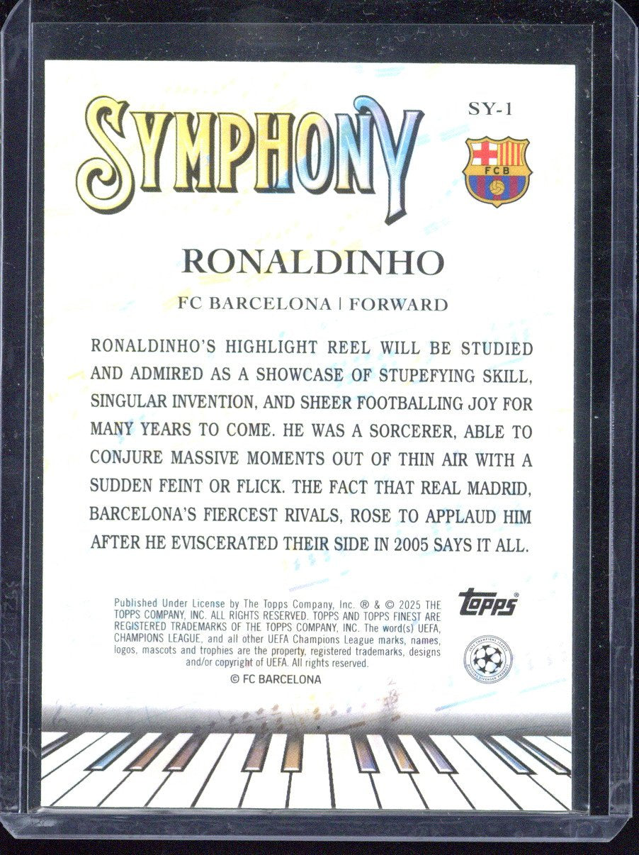 2024-25 Topps Chrome Finest UCC Ronaldinho Symphony /299 #SY-1