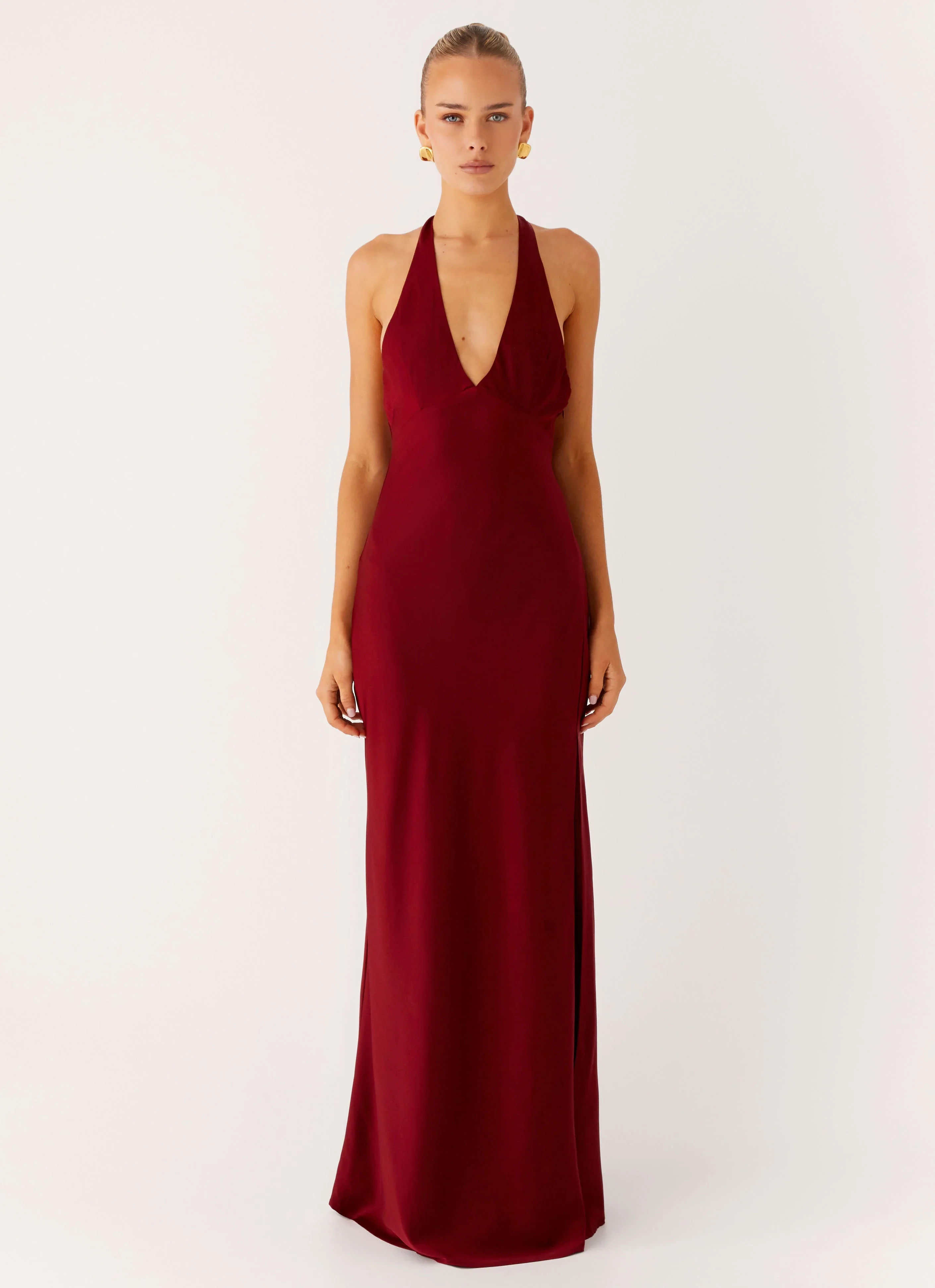 Angie Maxi Dress - Burgundy