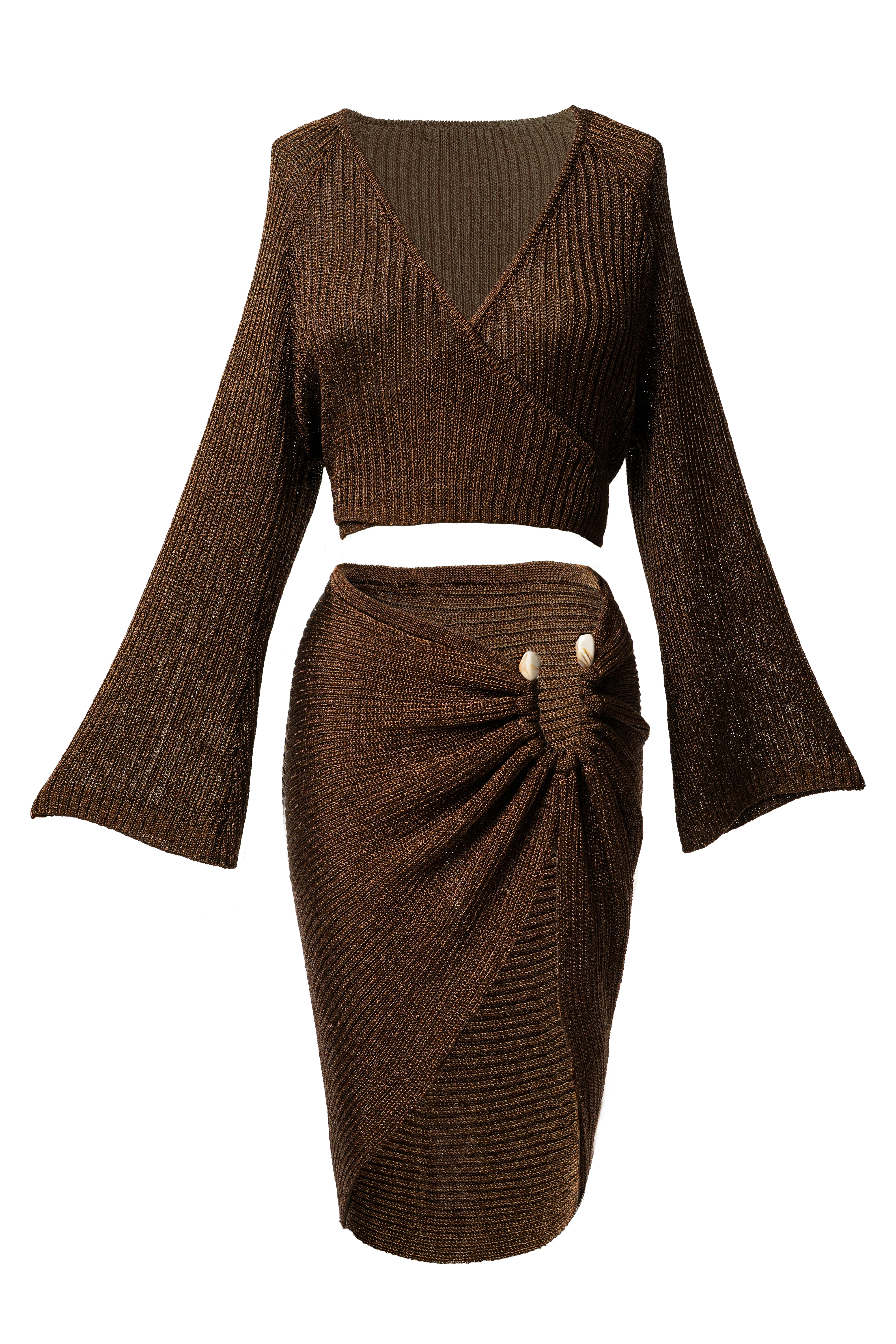 Bronze Luminous Metallic Tie top