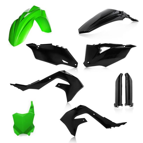 Acerbis Plastics Kit BLACK / GREEN - Black / GreenRef: AE2957 / 0023649.325