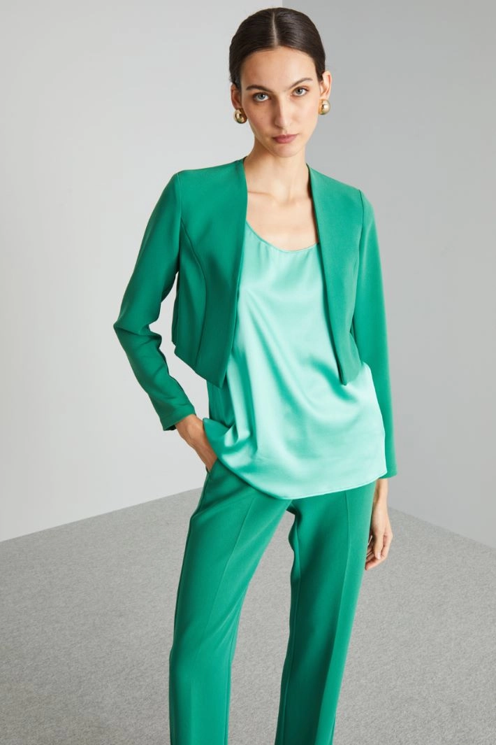 Straight cady bolero - EMERALD GREEN