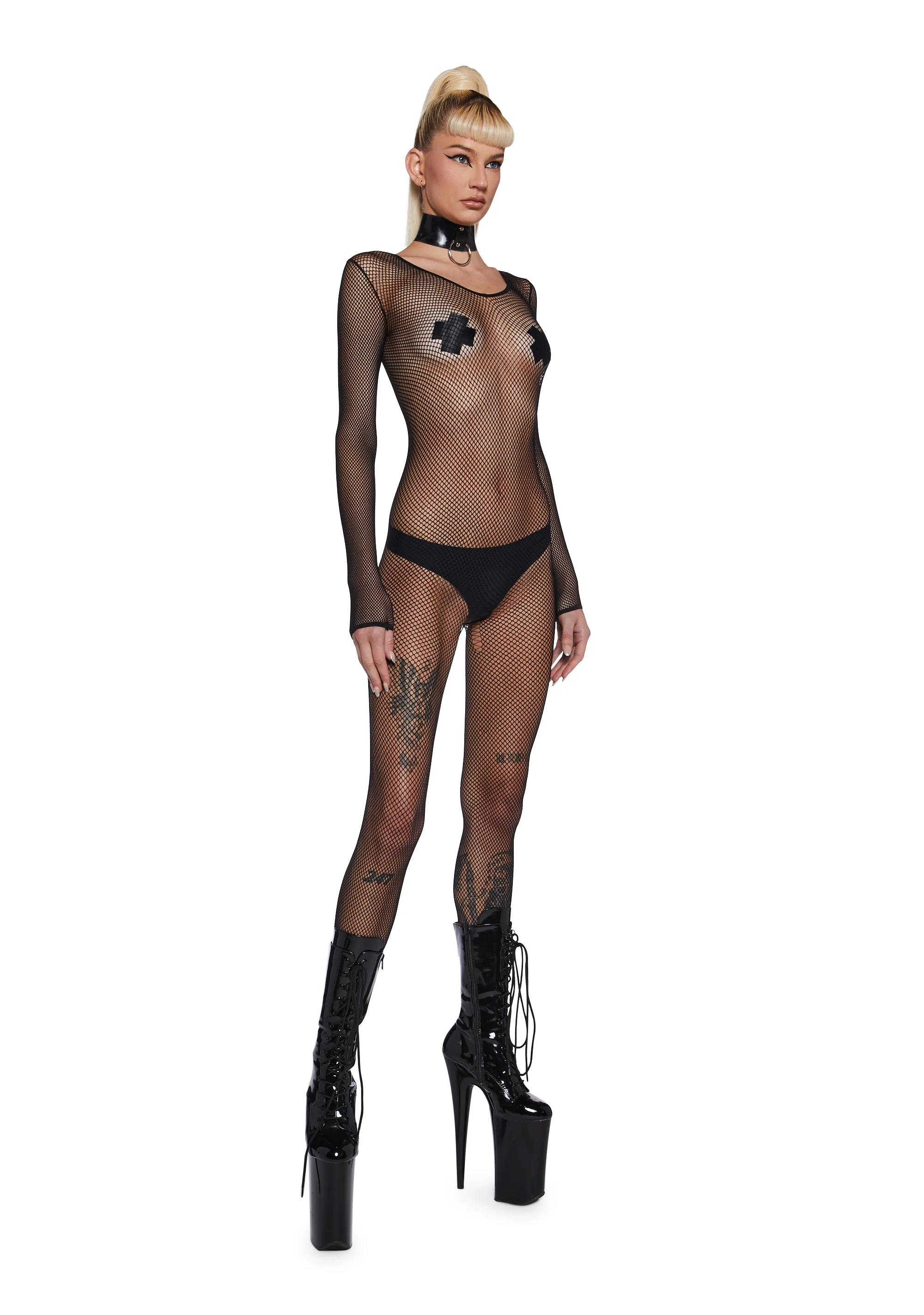Rash Actions Fishnet Body Stocking