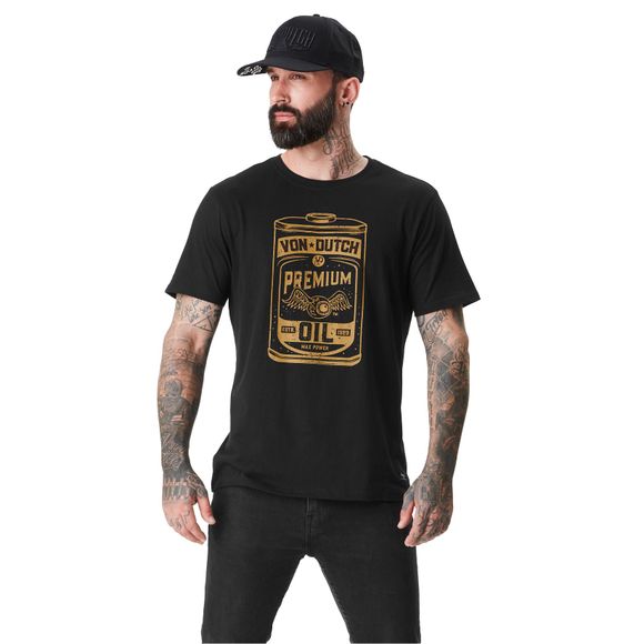 T-Shirt manches courtes Von Dutch OIL - NoirRef : VDH0243