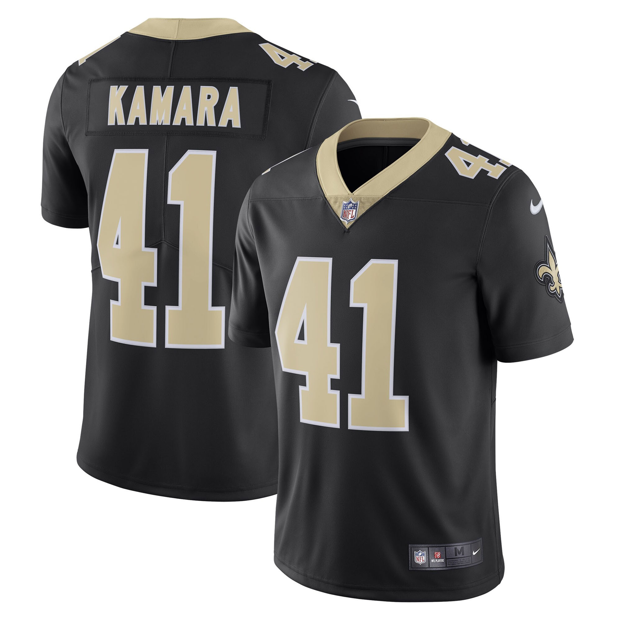 Alvin Kamara #41 New Orleans Saints Nike Vapor Limited NFL Jersey Black