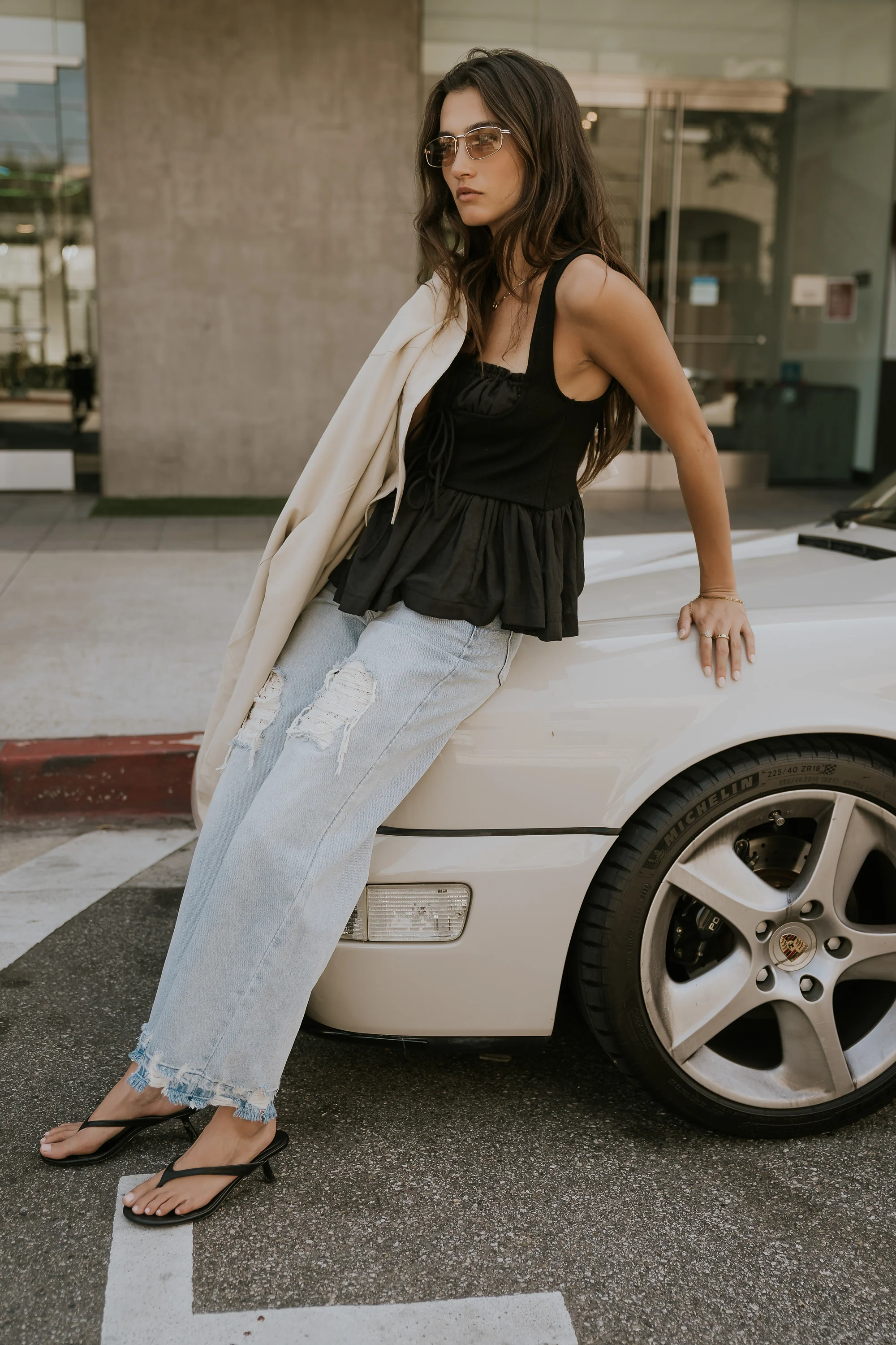 Marvin Crochet Wide Leg Jeans