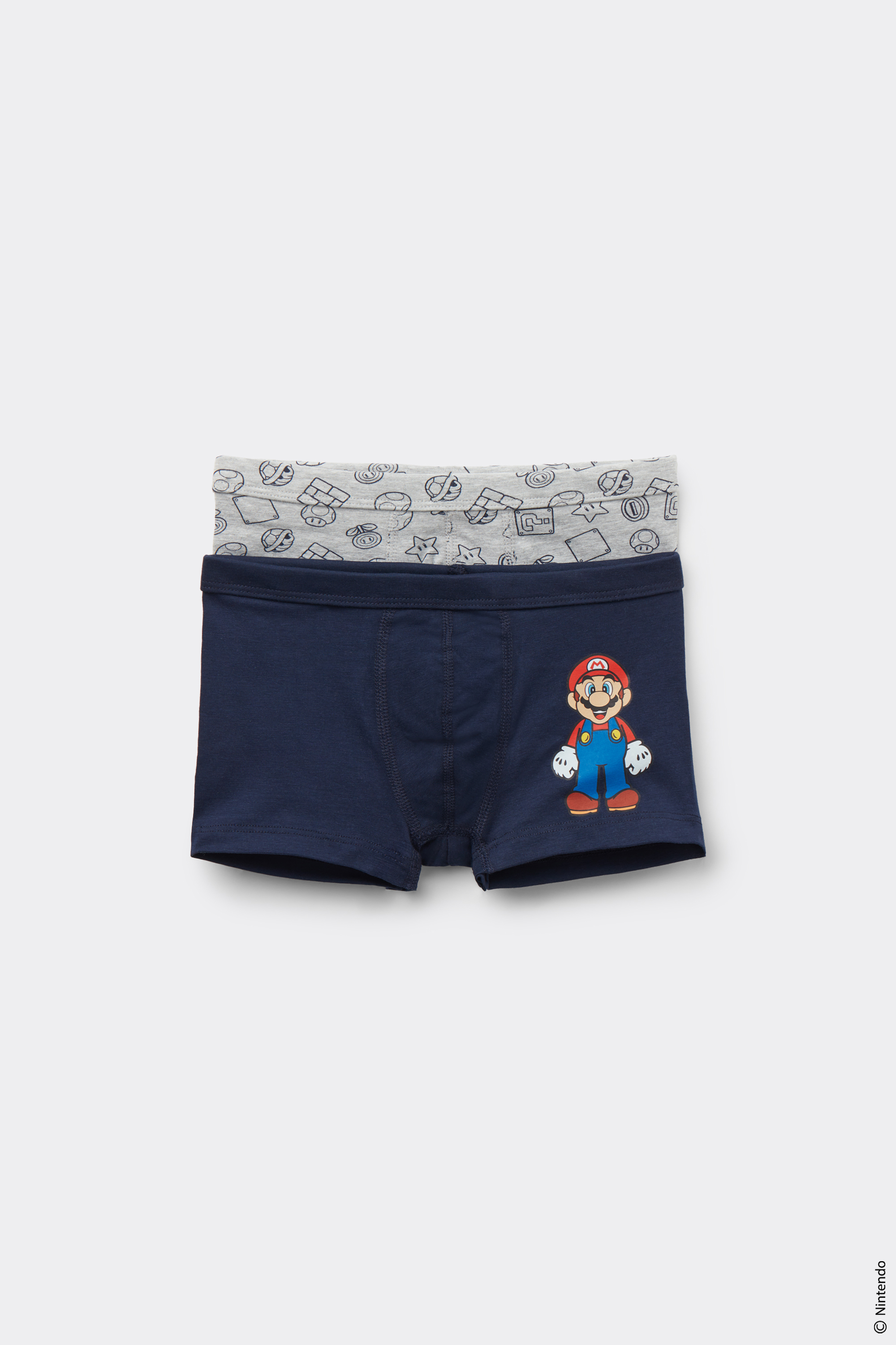2 Pairs of Boys' Super Mario Print Cotton Boxers