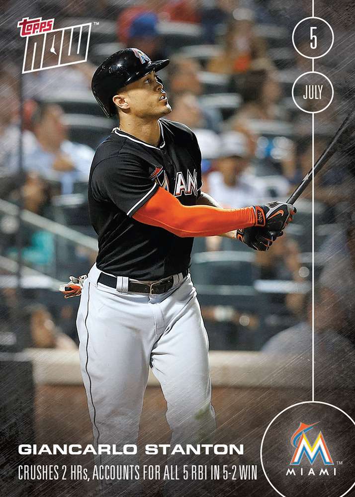 Giancarlo Stanton - 2016 Topps NOW Card 212 - Print Run: 254