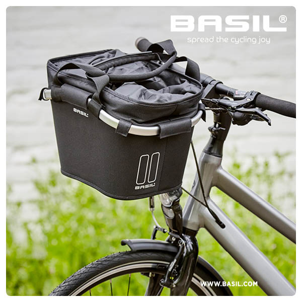 Basil Classic Carry All Front Basket 15L - black