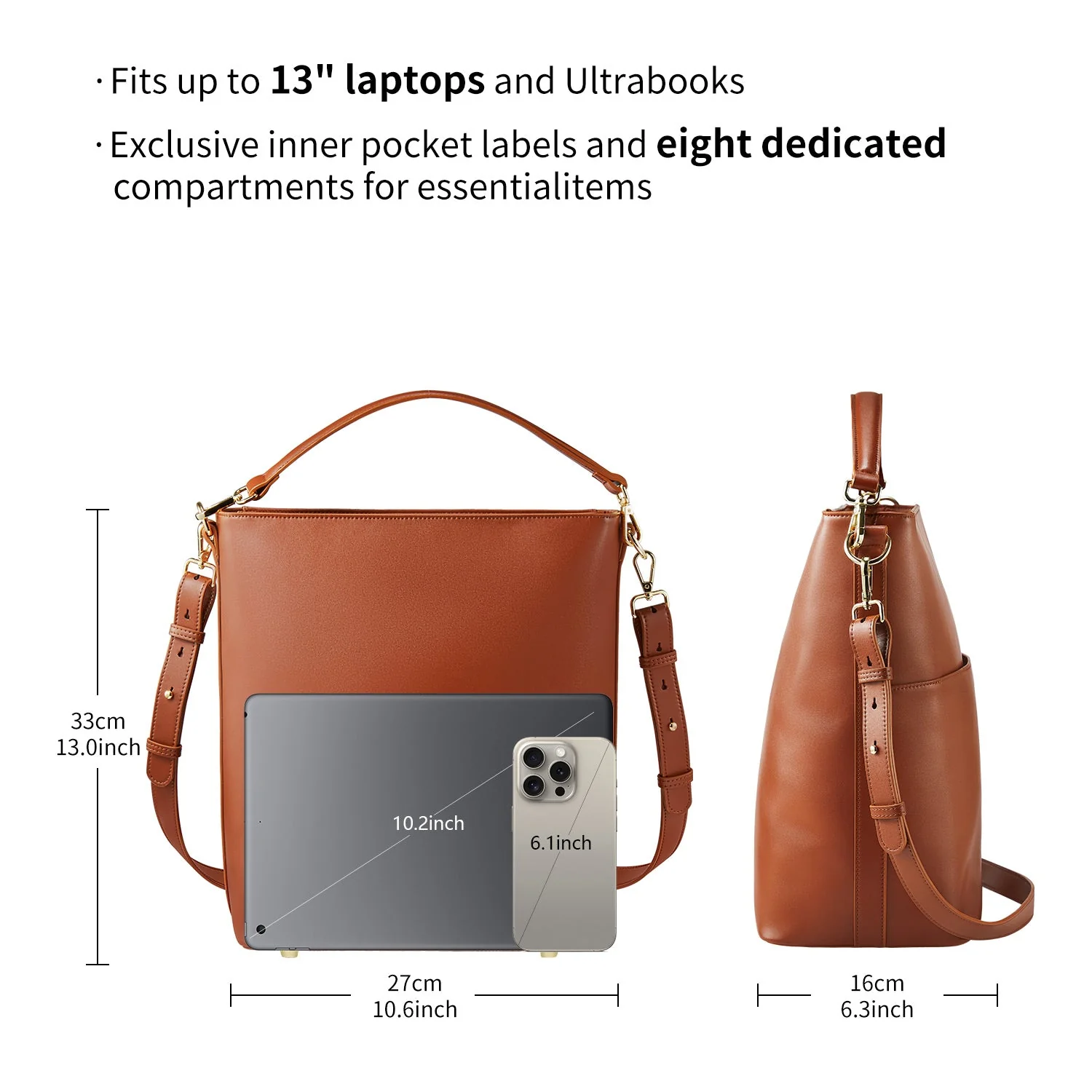 Business & Laptop Handbag Kloey Red Brown