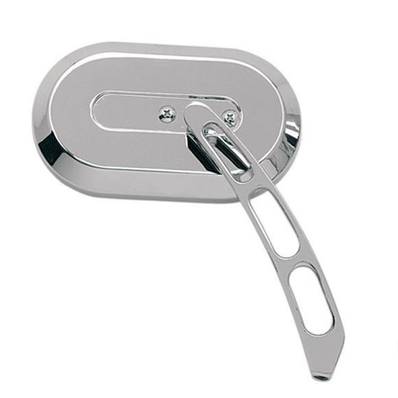 Drag Specialties Oval Mirror Left Side (Each) Universal - GrayRef: DRG0188 / 19016232