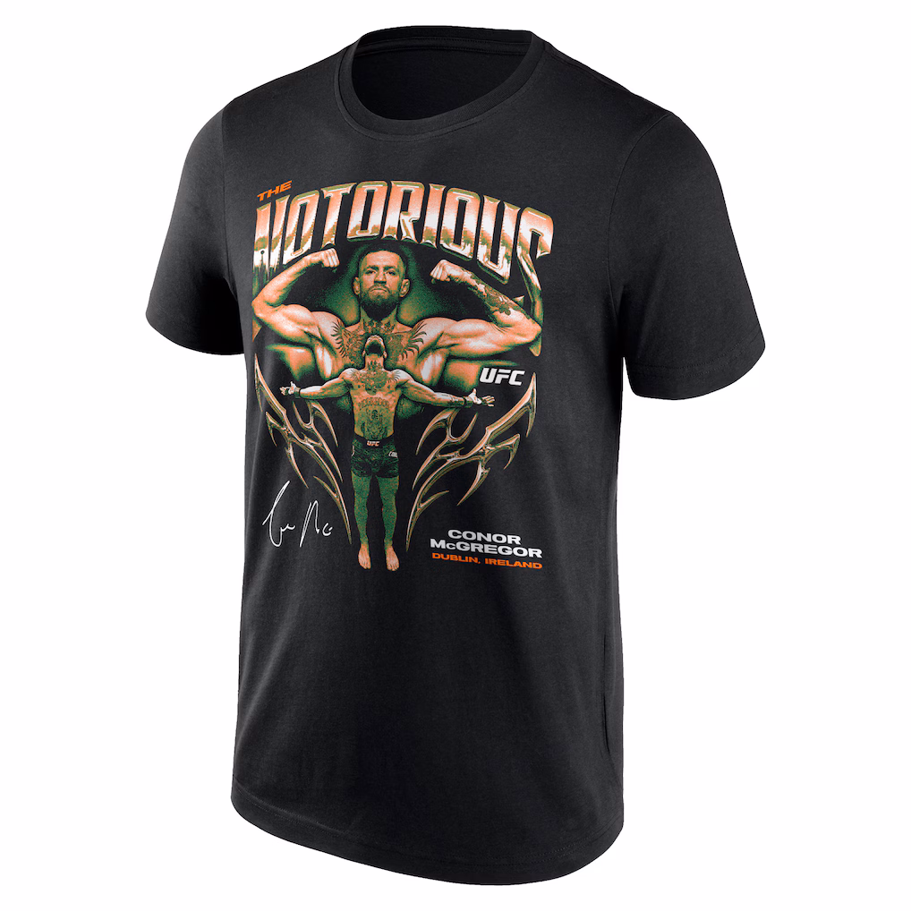 UFC Conor McGregor The Notorious Grunge T-Shirt - Black - Mens