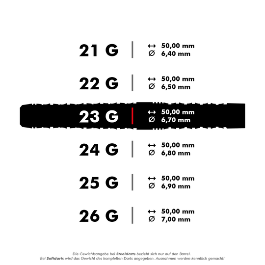 Harrows Tungsten Infinity 97% Tungsten Steel Darts