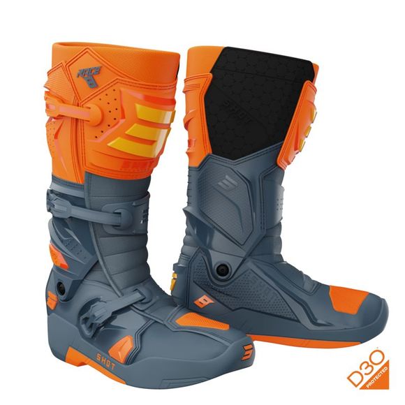 Shot RACE 8 2024 cross boots - Gray / OrangeRef: SO2445