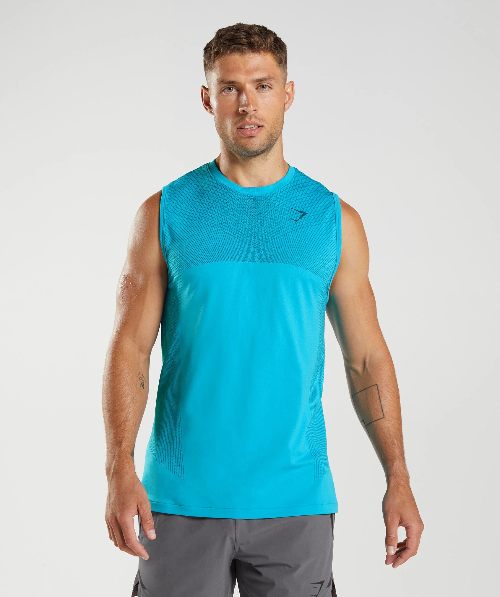 Apex Seamless Tank Shark Blue/Atlantic Blue