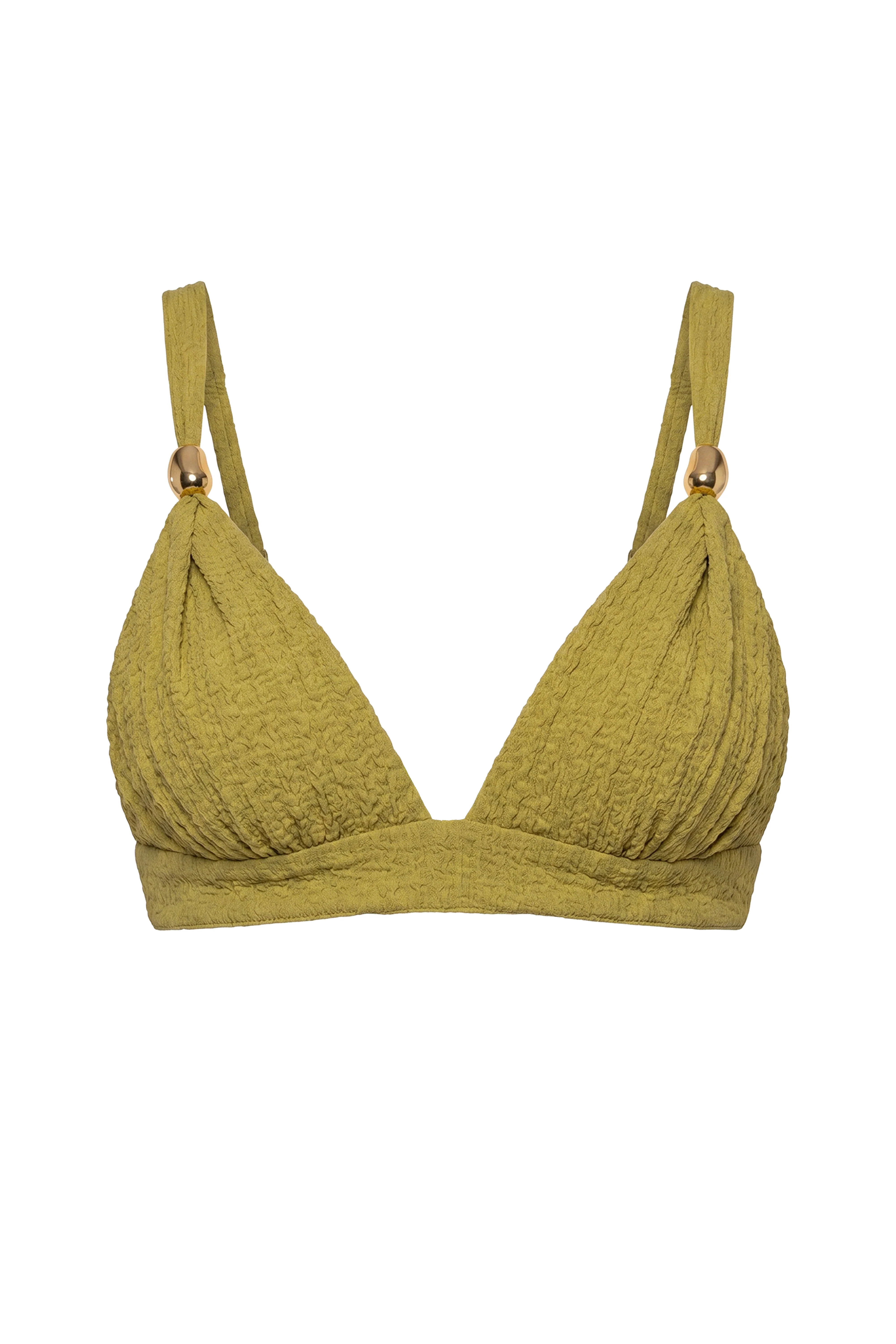 Lime Dockside Crepe Knit Bralette