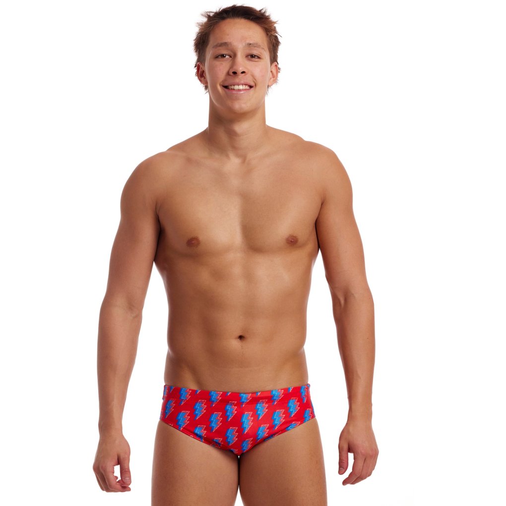 Funky Trunks Classic Eco Swim Briefs Men - Hot Volt