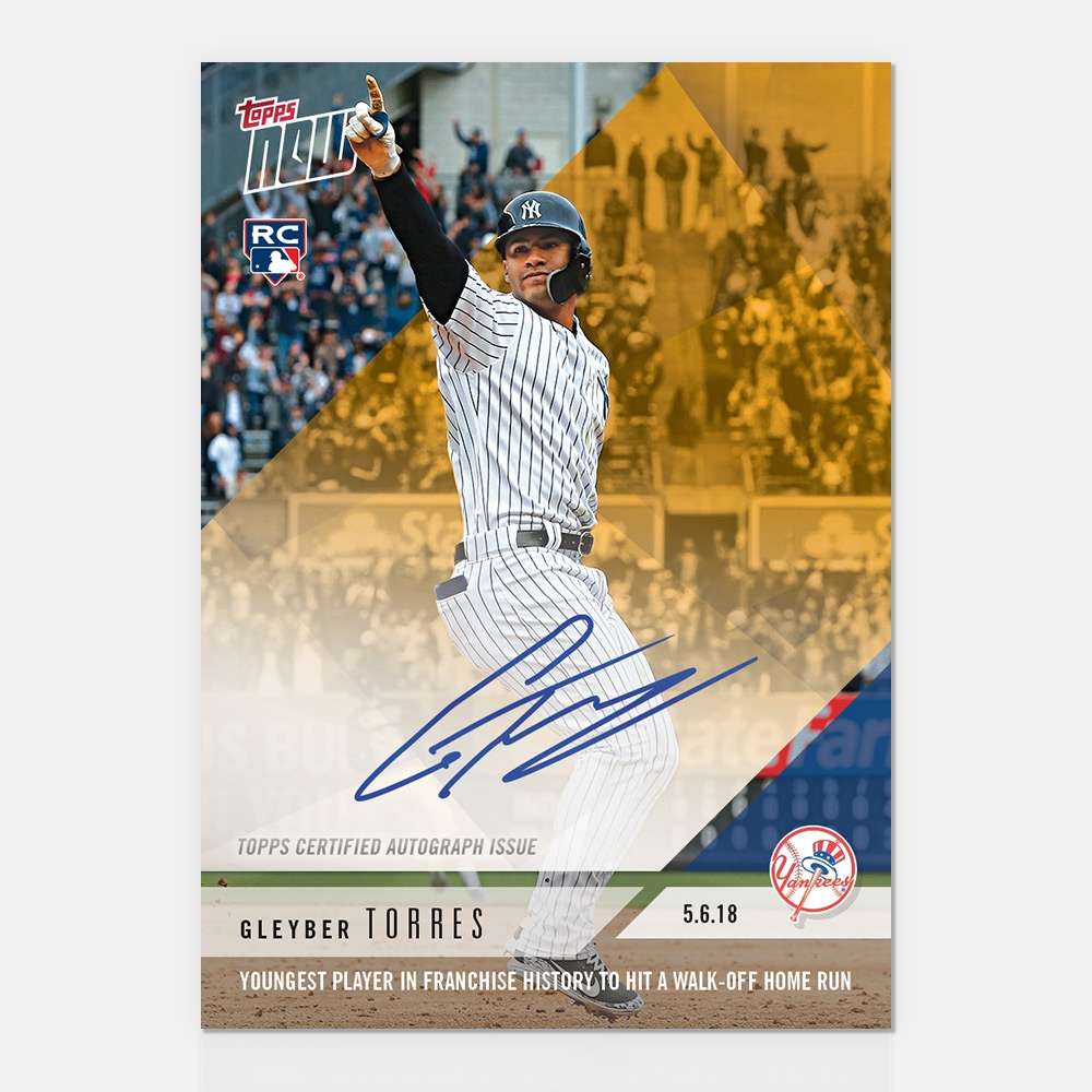 On-Card Autograph # to 1 - Gleyber Torres - MLB TOPPS NOW®
