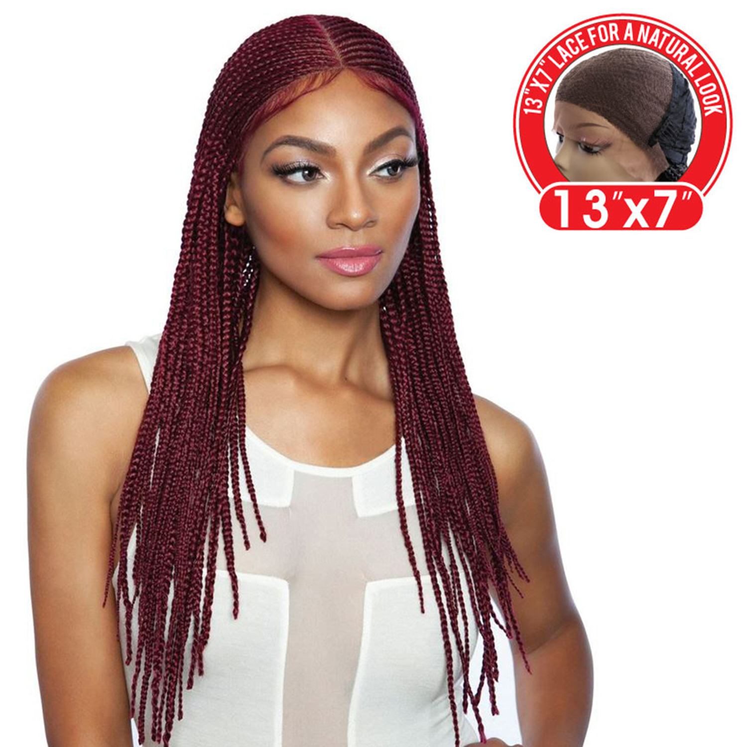 Mane Concept Red Carpet Synthetic Lace Front Wig Red Carpet Invisible Braid Lace Wig 13X7 RCBI02 Minaj