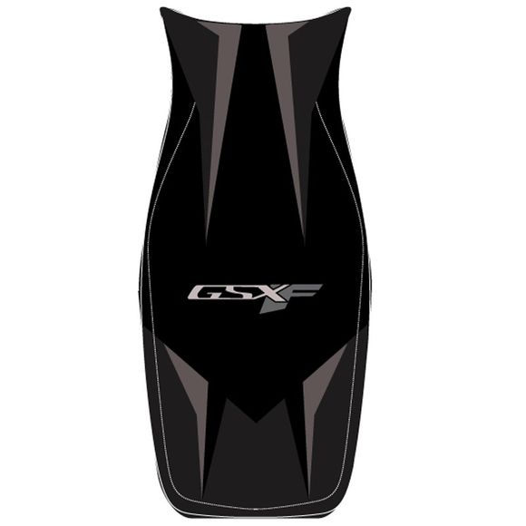 Housse de selle Bagster Noir/Noir Mat Lettres Grises et BordeauxRef : 2202H