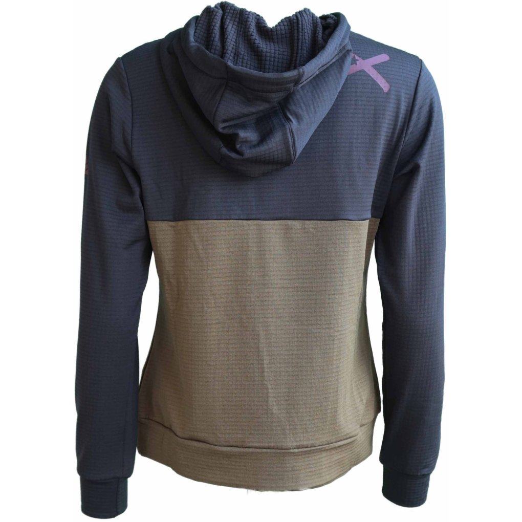 Zimtstern Tech Hoodz Hoodie Women - Pirate Black / Military Olive