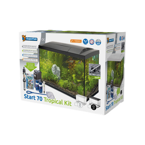 SuperFish Aquarium Tropical Kit - Black - 27 L