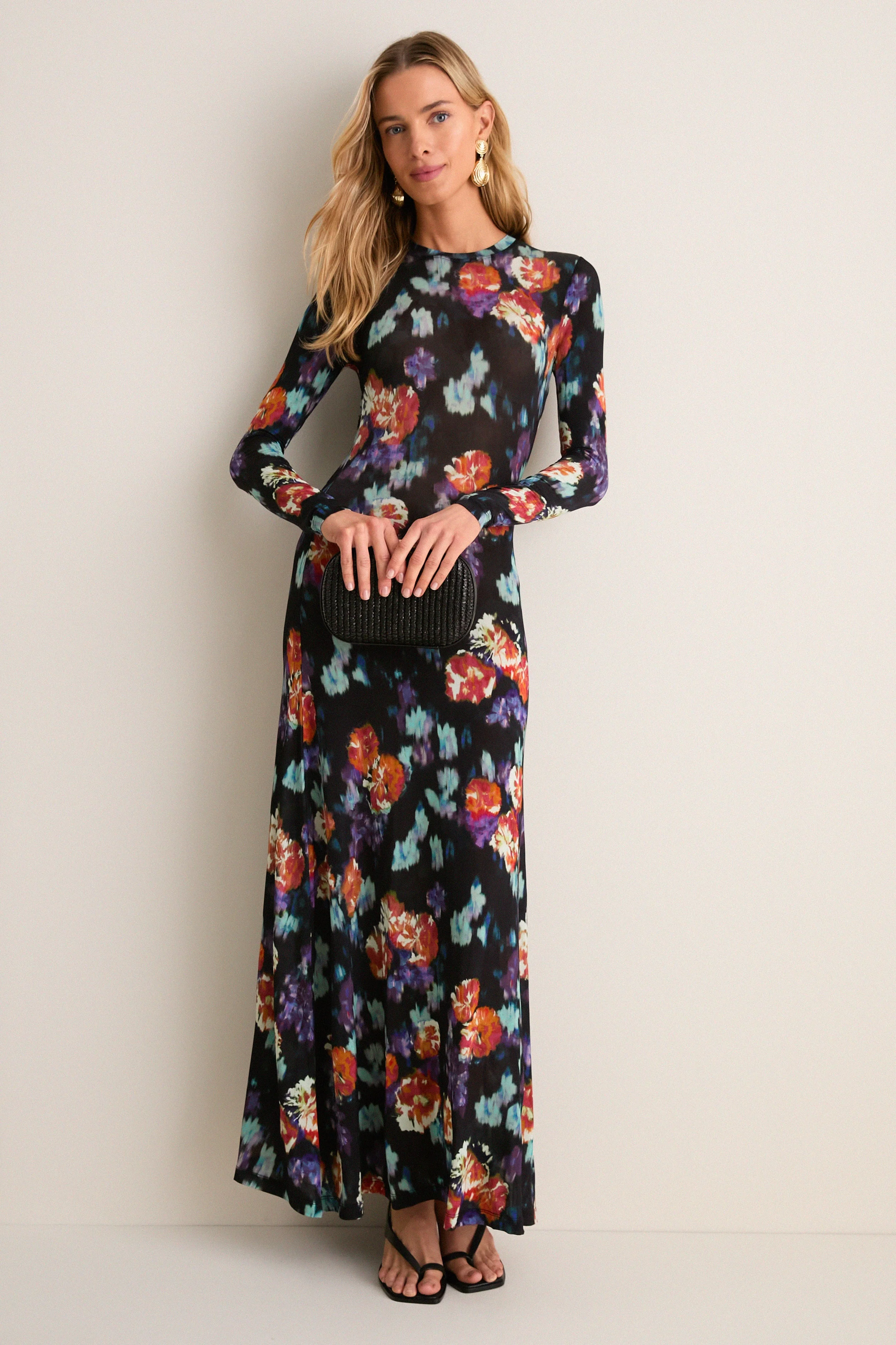 Nocturne Amari Long Sleeve Jersey Dress