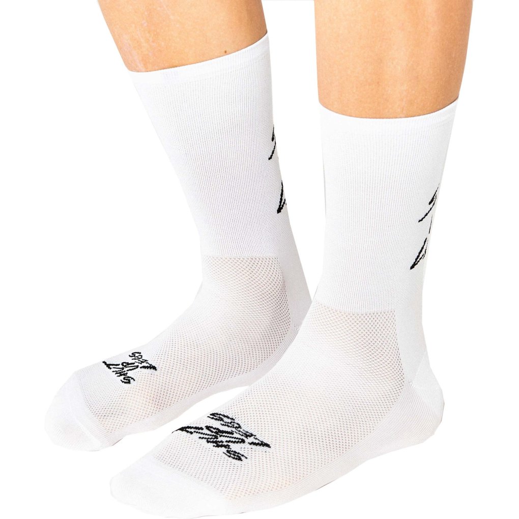 FINGERSCROSSED Shut Up Legs Cycling Socks - White