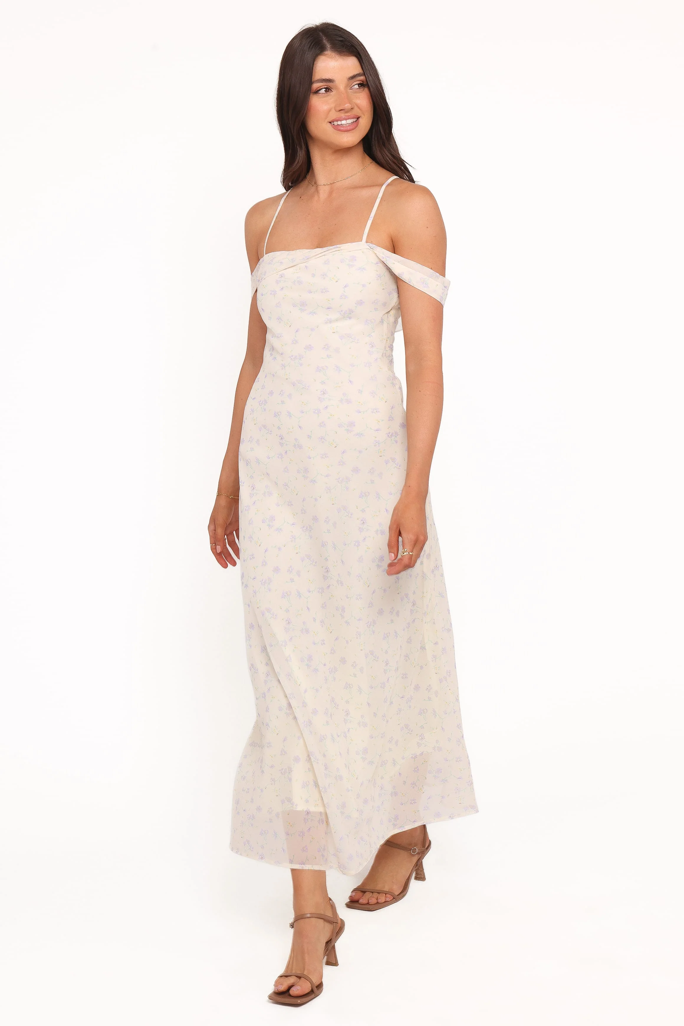 Elwood Midi Dress - Yellow Ditsy Floral