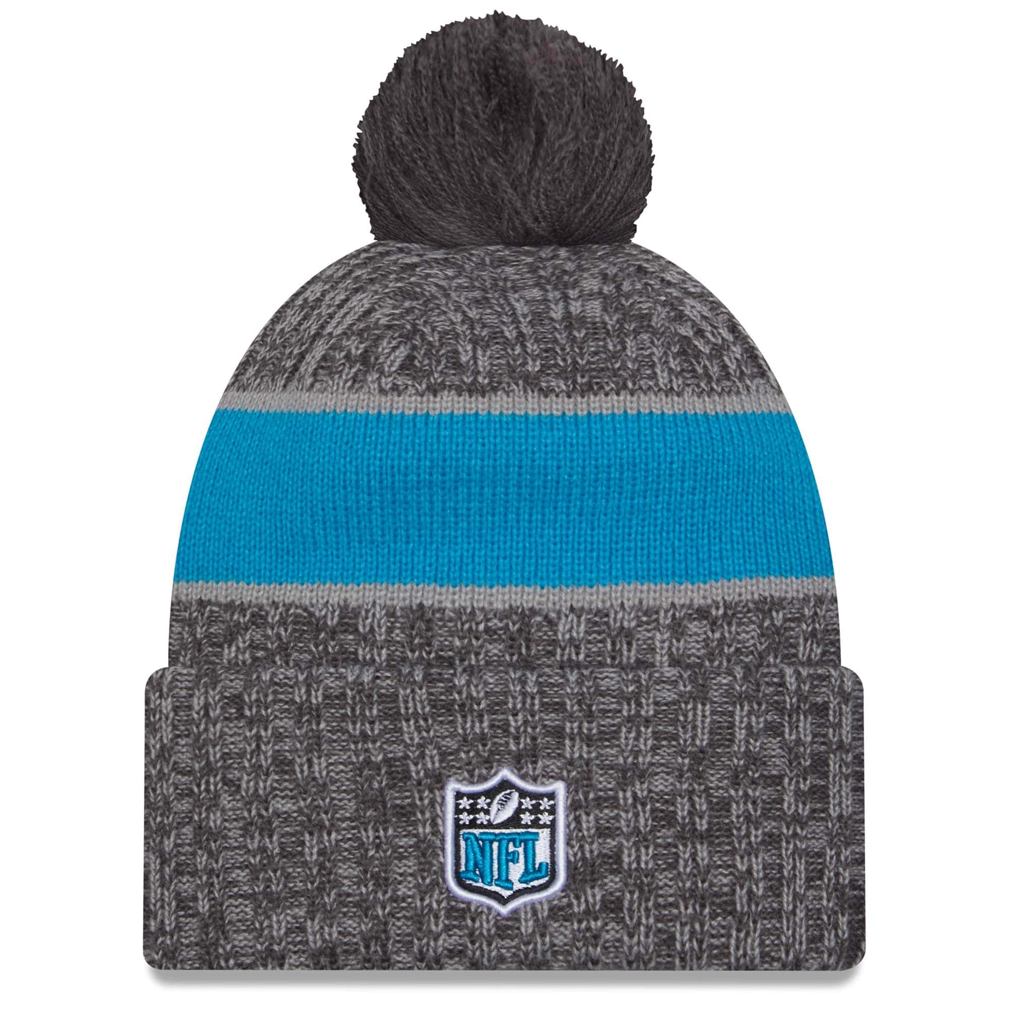 Carolina Panthers Gray 2023 NFL Sideline New Era Sport Knit Hat