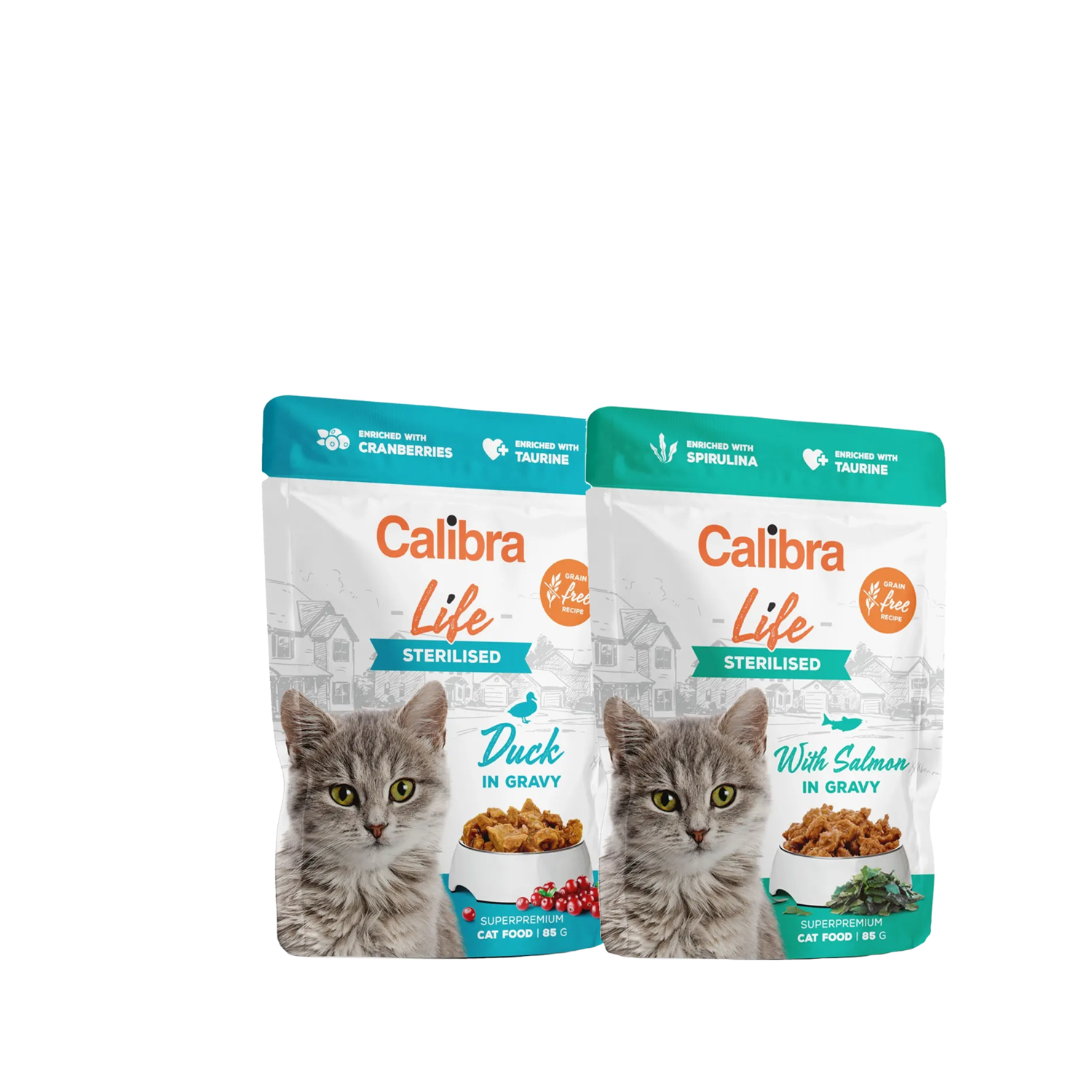 Calibra Cat Life Sterilised Wet Food - Eend - 28 x 85 grams