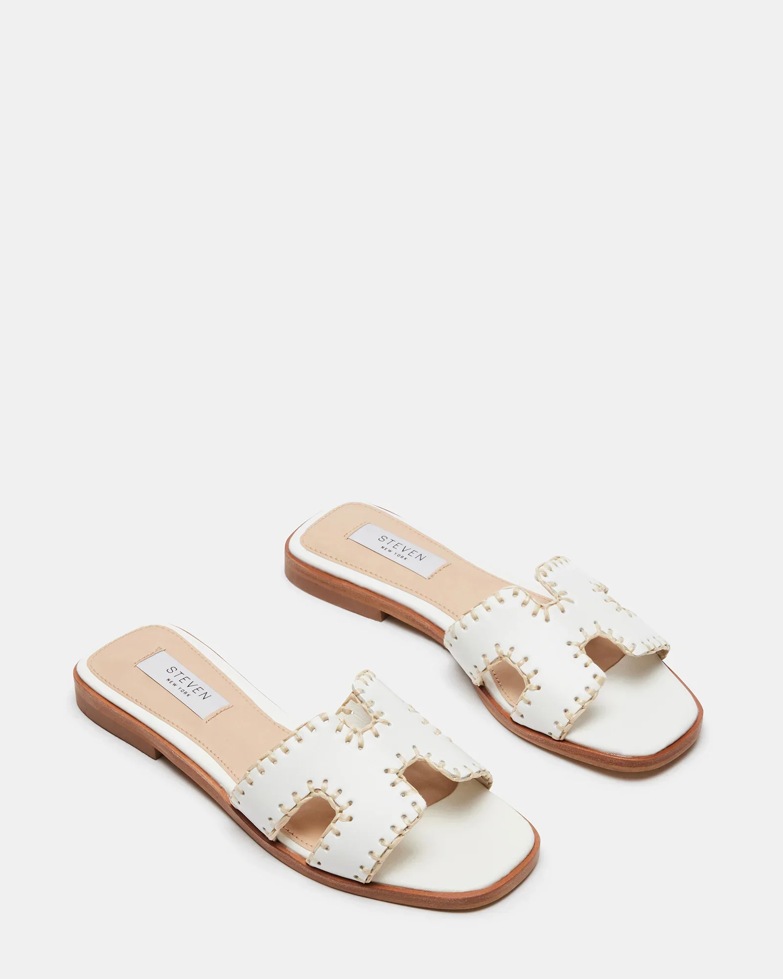 Hadyn Woven White Leather