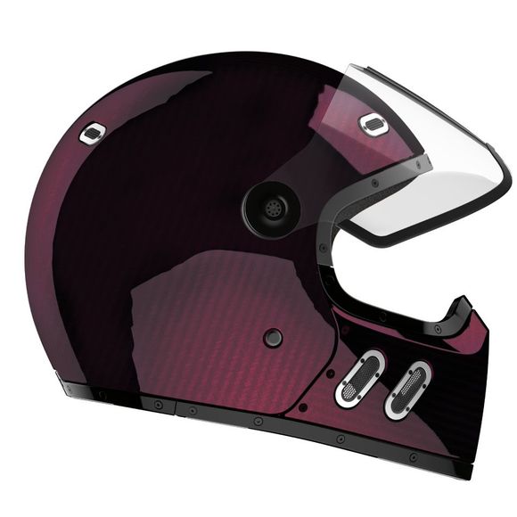 Qwart PHOENIX 14 CARBON Full-Face Helmet — Red/PurpleRef: Qwa0008