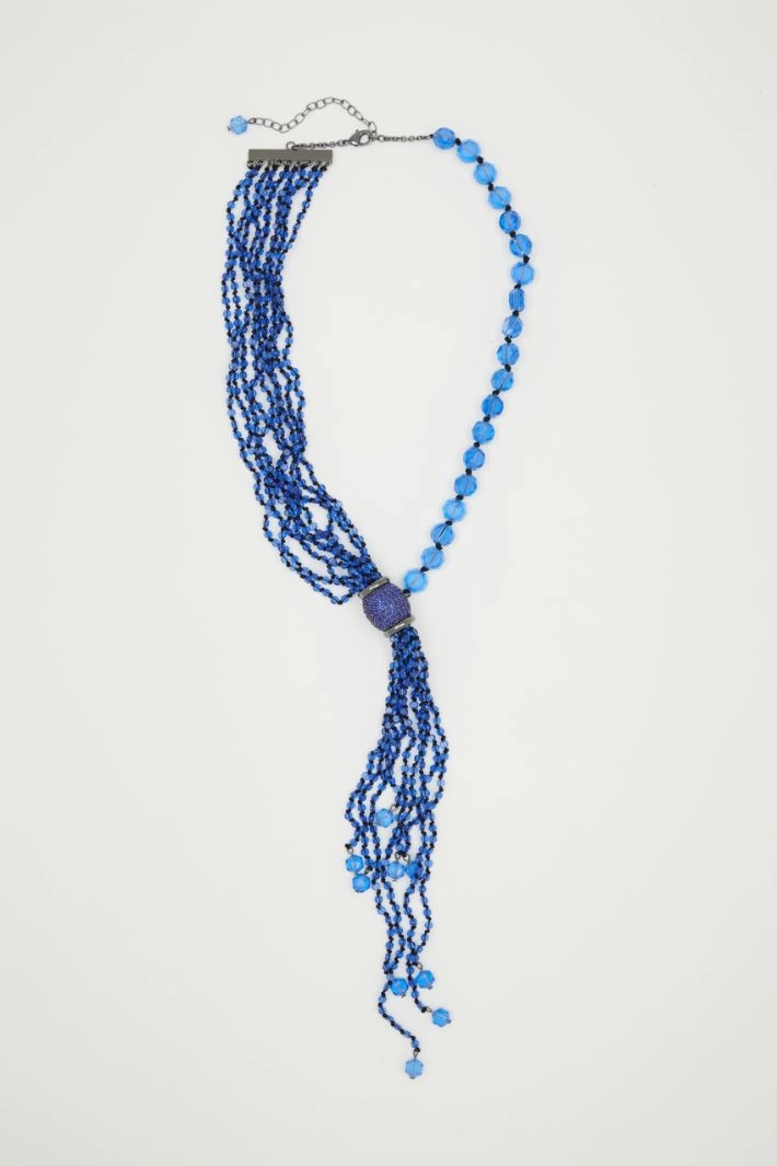 Asymmetric nugget necklace - BLUE