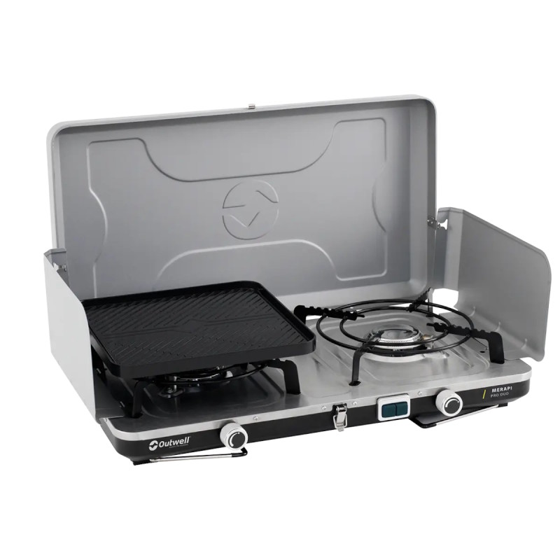 Outwell Merapi Pro Duo Deluxe Stove Burner - silver grey