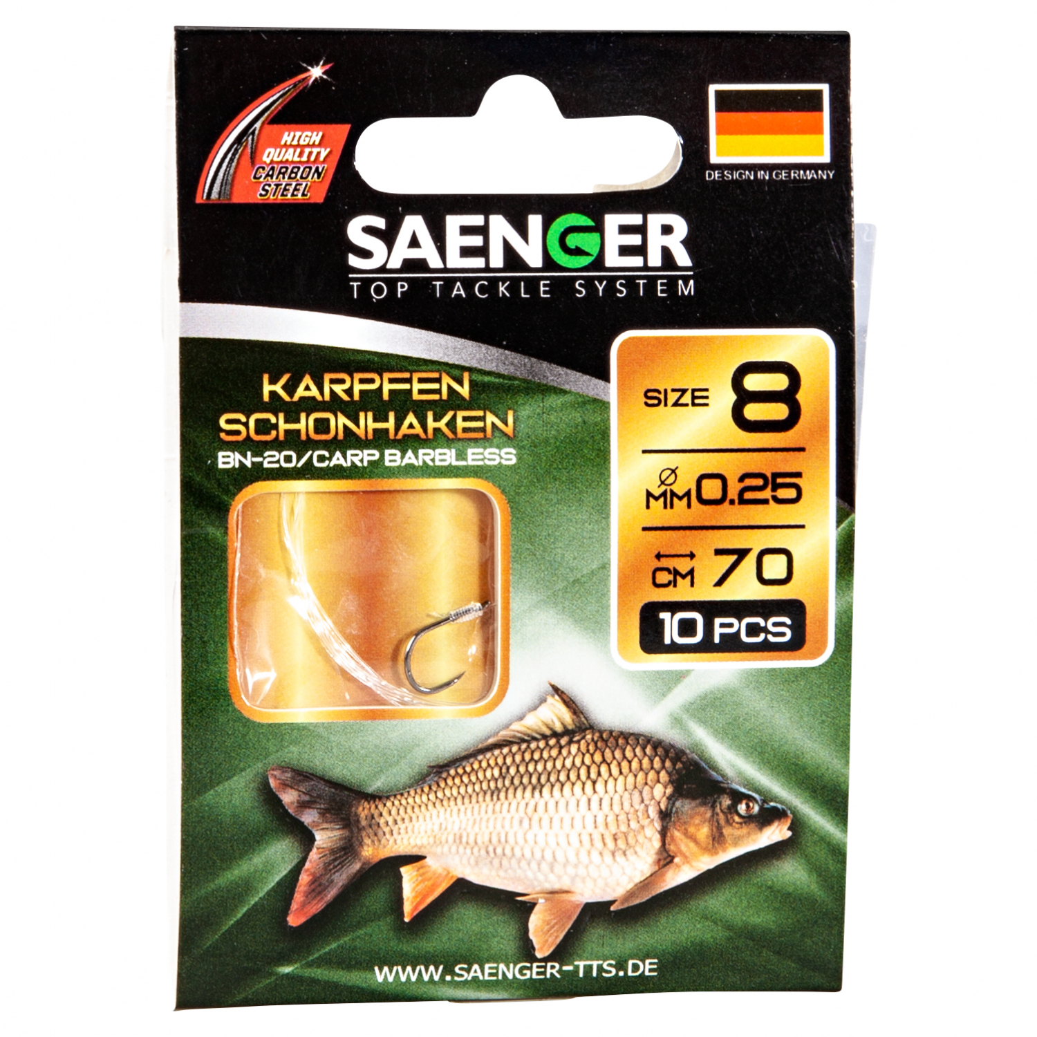 Sänger Target fish Hook, tied (carp Schonhaken BN-2)