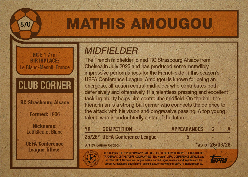 Mathis Amougou - UCC Living Set® - Card 870